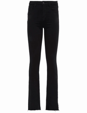 Artist Vibe Everyday Resilient material LAGENCE Ruth High Rise Straight Jeans In Noir