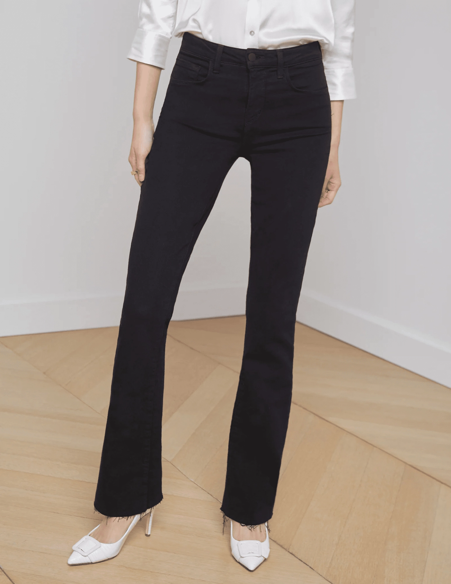 Street Routine LAGENCE Ruth High Rise Straight Jeans In Noir