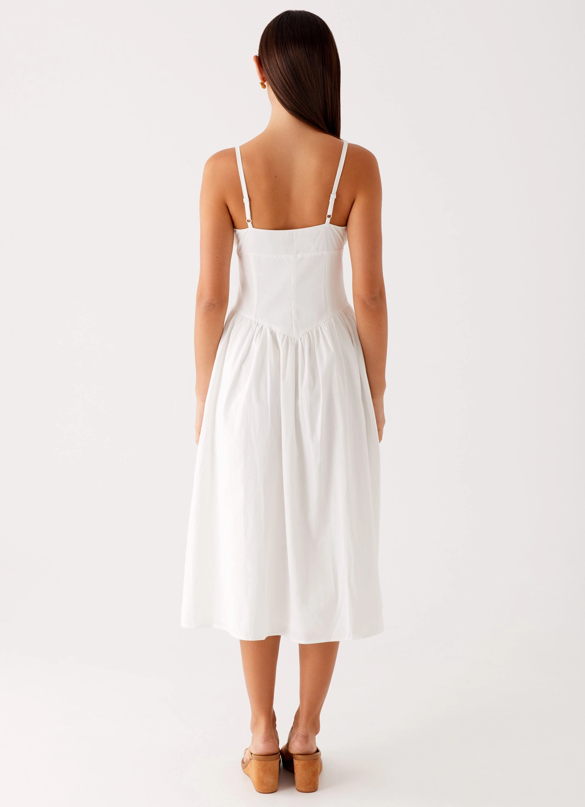 Phillipa Midi Dress - White Comfort and style