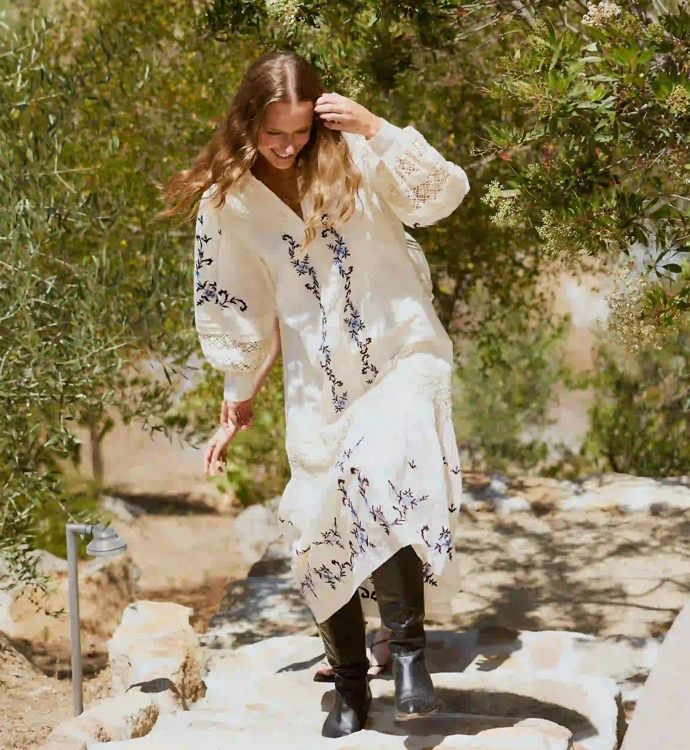 Heidi Midi Dress | Ivory Breathable Design