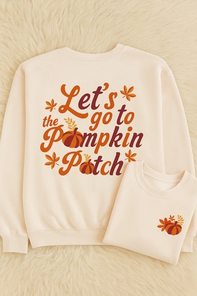 Summer Casual safe for skin Pumpkin Patch Front/back Sweatshirt S-XL