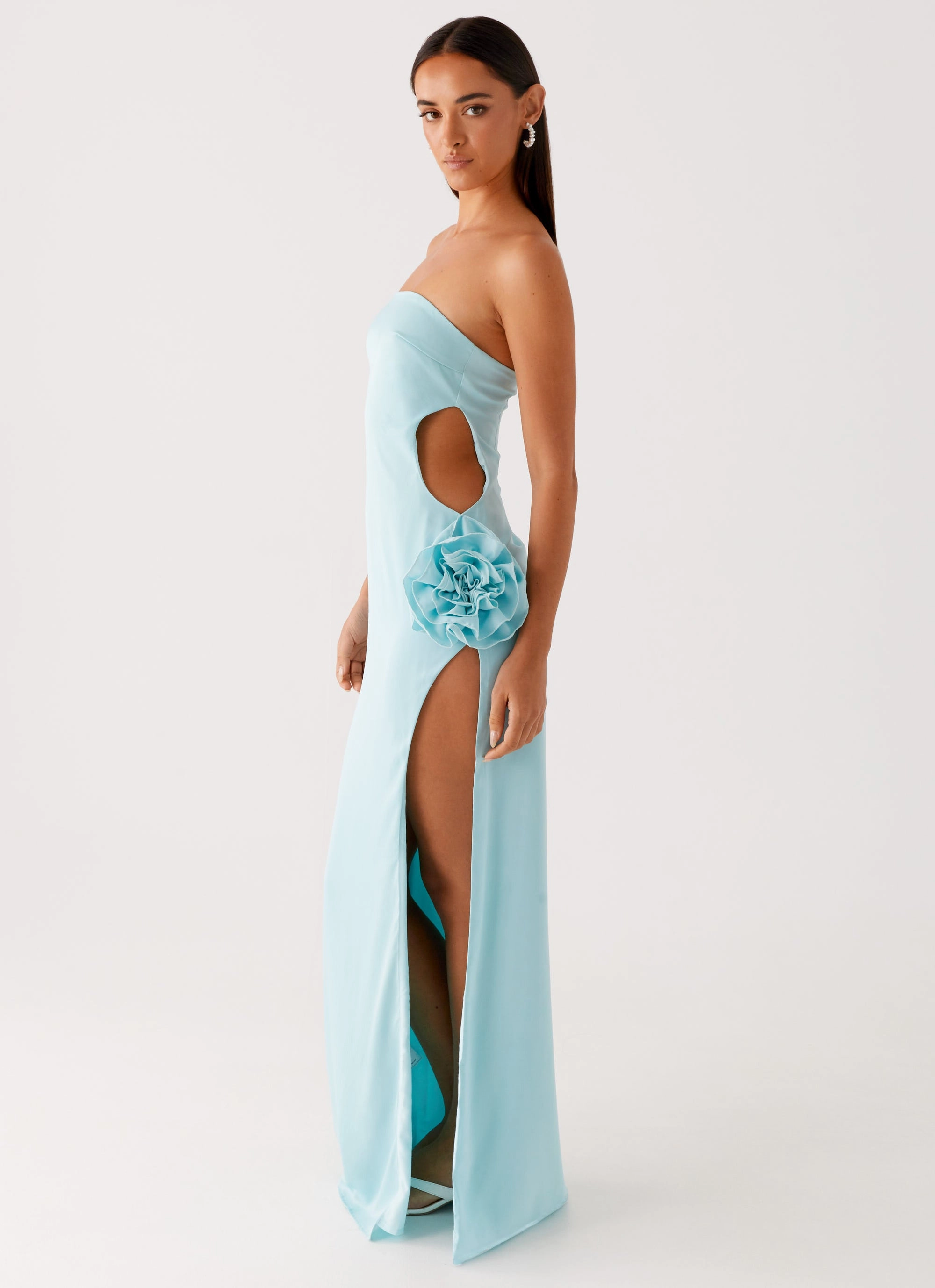 Fenway Strapless Maxi Dress - Mint Relaxed Fit Look