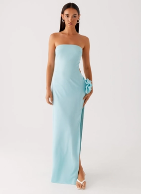 Light Attitude Fenway Strapless Maxi Dress - Mint