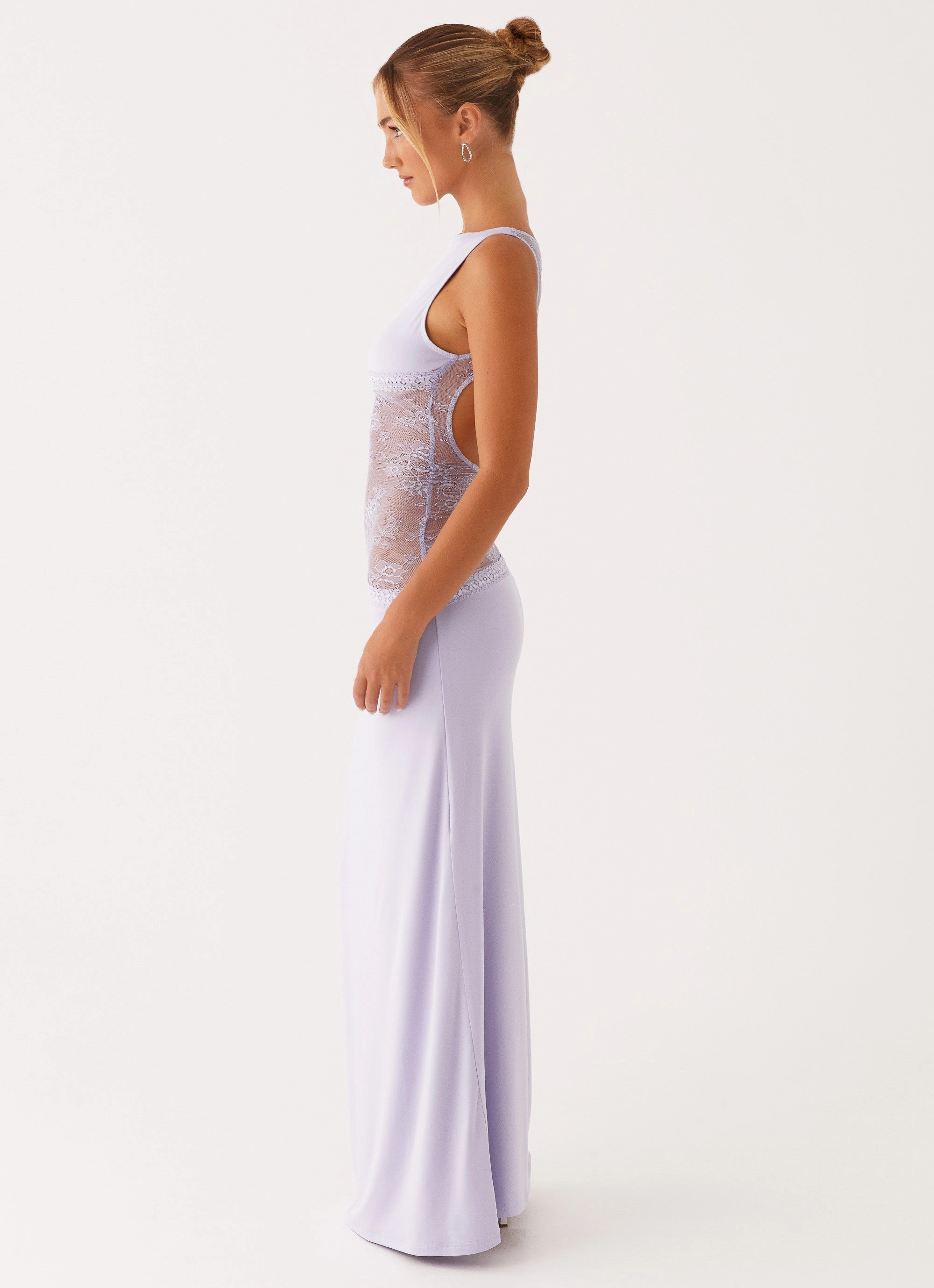 Retro Vibes Layer Ready Lucinda Maxi Dress - Lilac