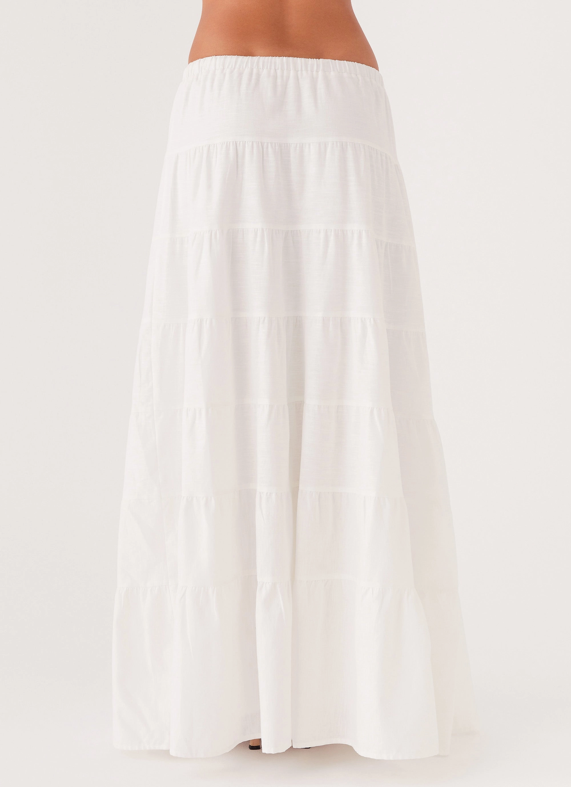 Thermal Insulation Tech Mariella Linen Maxi Skirt - White