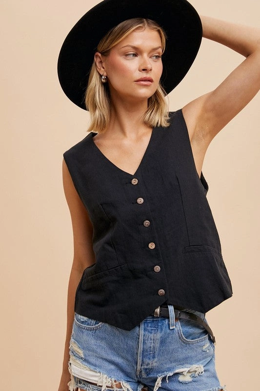 Classic Gym Ready NOVA COTTON LINEN BLEND VEST