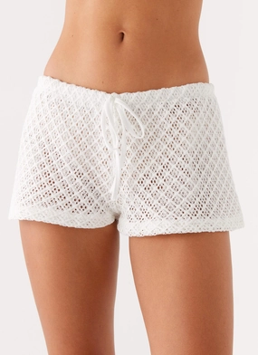Imaan Shorts - White PreWashed LowMaintenance Fabric