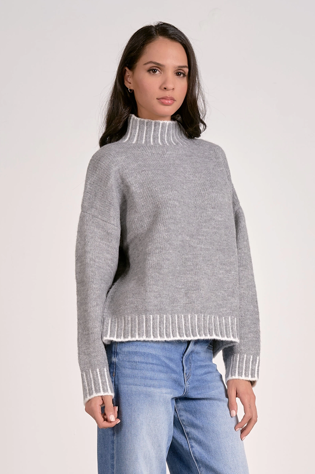 High Neck Stitch Sweater Dynamic Ventilation Panels