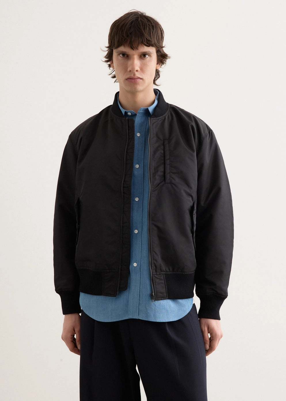 Goose Bomber Jacket Weatherproof Zippers Noise Reduced Fastener System