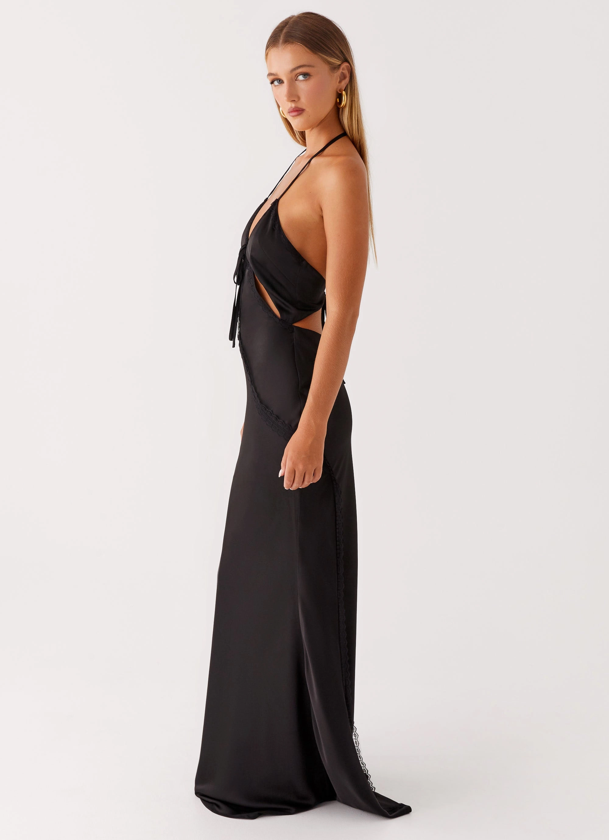 Highway Maxi Dress - Black Flattering Cut Wear