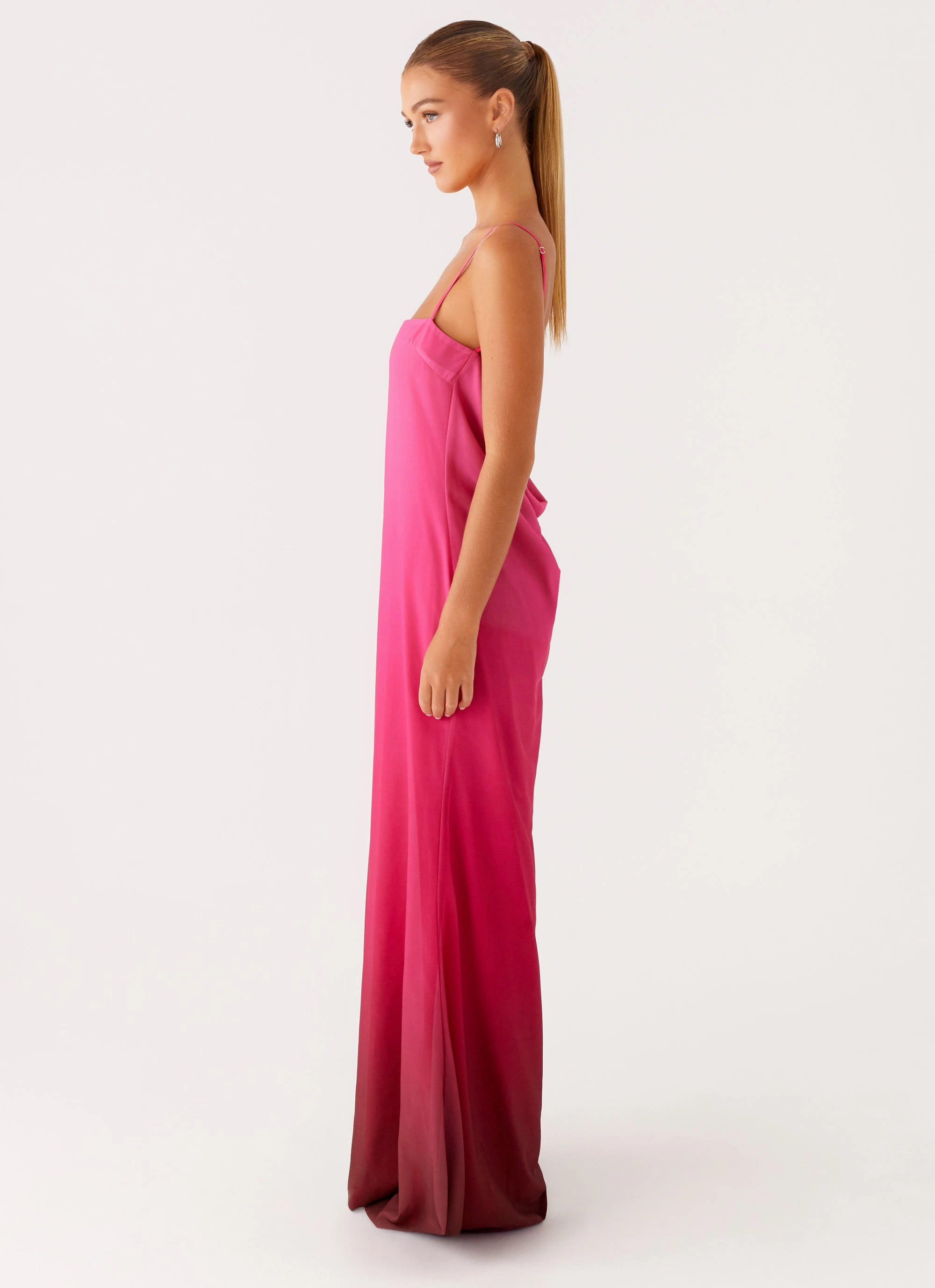 Sharp Detail Clean Grace Marianne Maxi Dress - Fuchsia Gradient