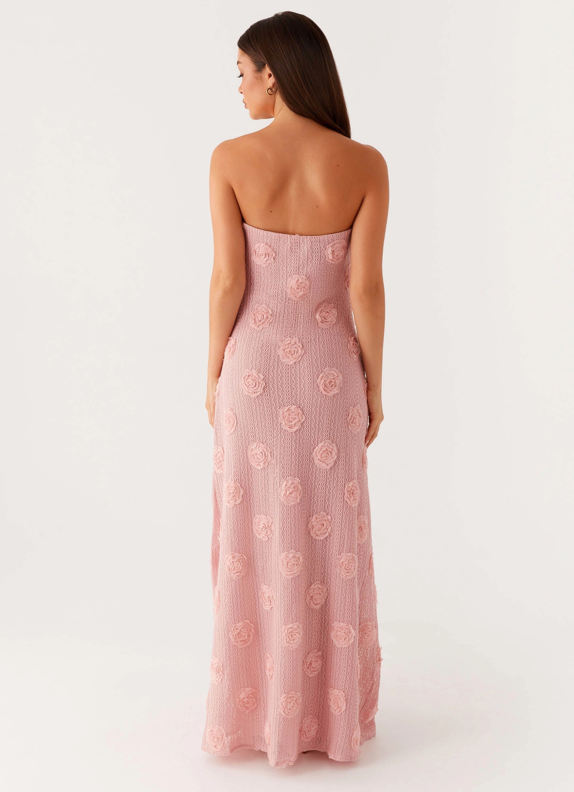 Holly Maxi Dress - Pink Quick Elegance Texture Flow