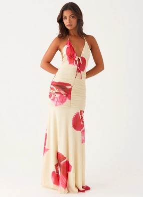 Delicate Touch Flattering Fit for All Hollywood Maxi Dress - Orchid Yellow