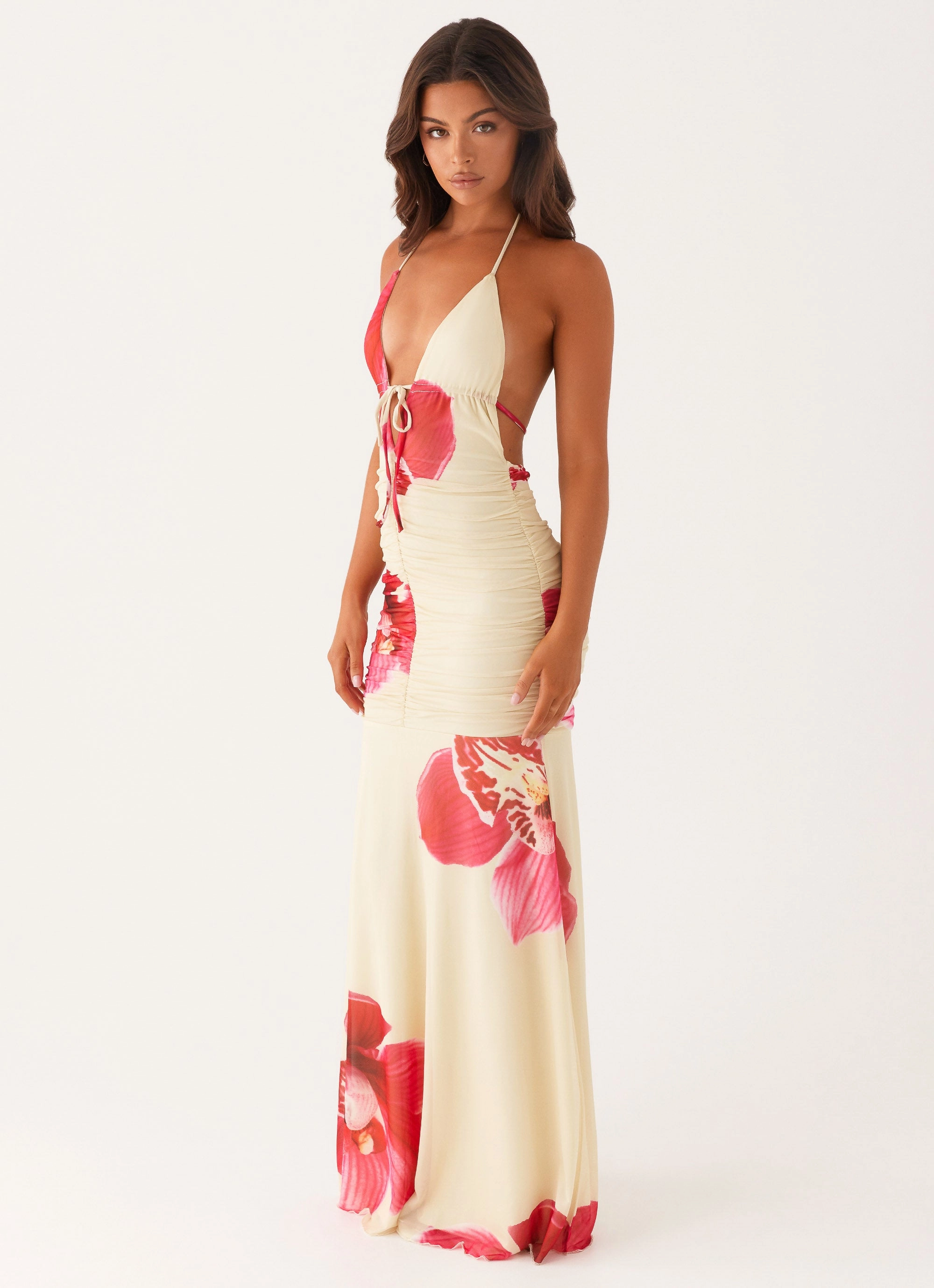 Hollywood Maxi Dress - Orchid Yellow Sunset Hour Soft Wear