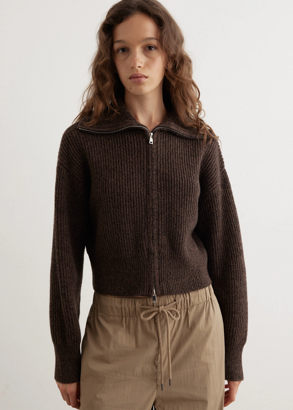 Hope Chunky Zip Knit Relaxed Layer