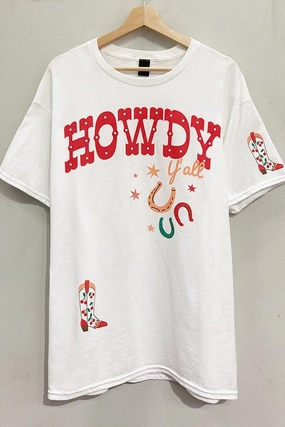 easy to pair Howdy Lucky Boots Tee S-XL