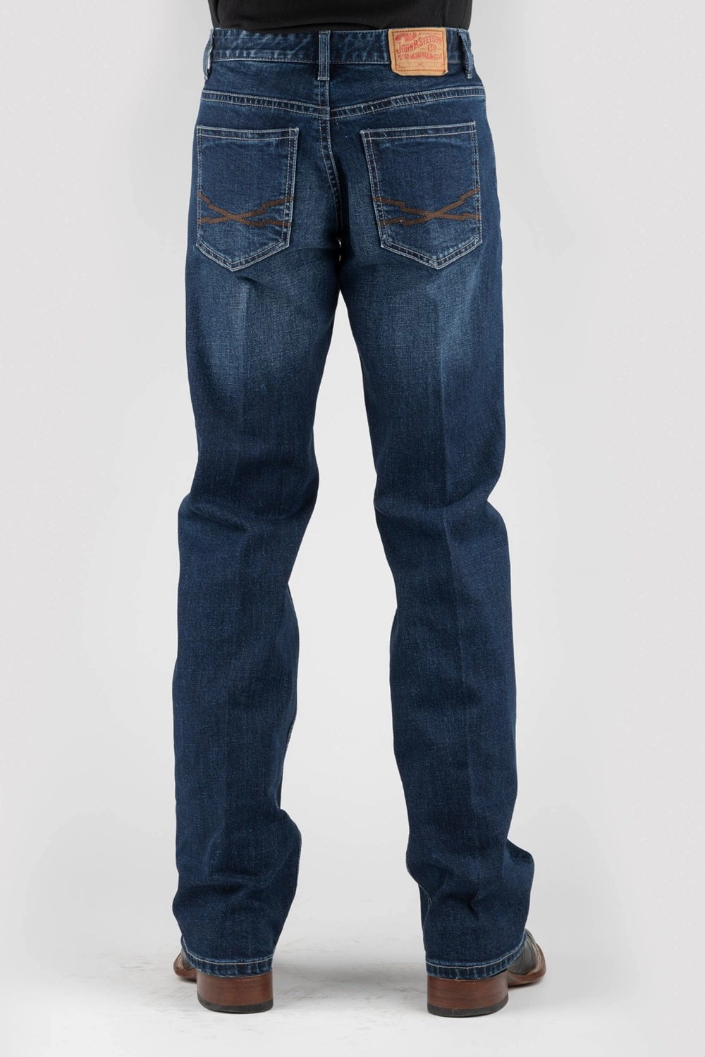 Stetson Mens 1313 Modern Double X Blue Cotton Blend Jeans Style Element