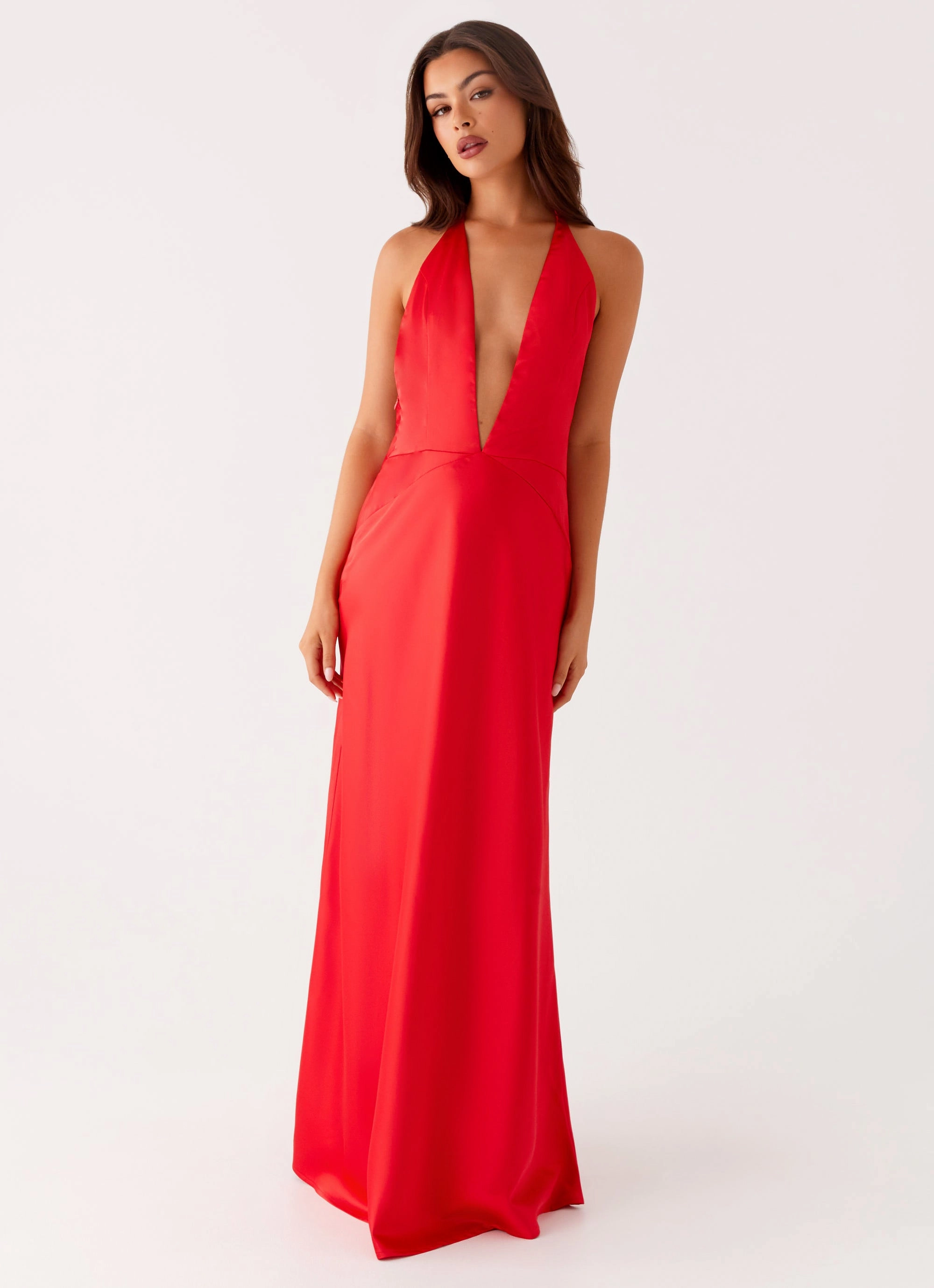 Stylish Layering Idol Maxi Dress - Red