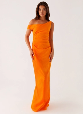 Ignite Maxi Dress - Orange Gentle Stitch