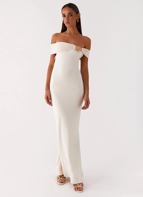 Illusion Maxi Dress - Ivory Fashion-Forward