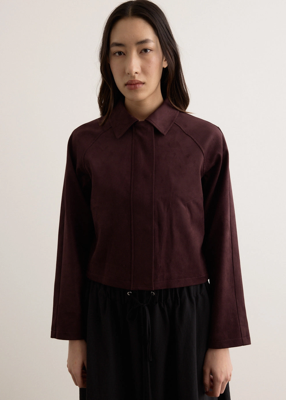 Plaid Print Imposter Suede Jacket