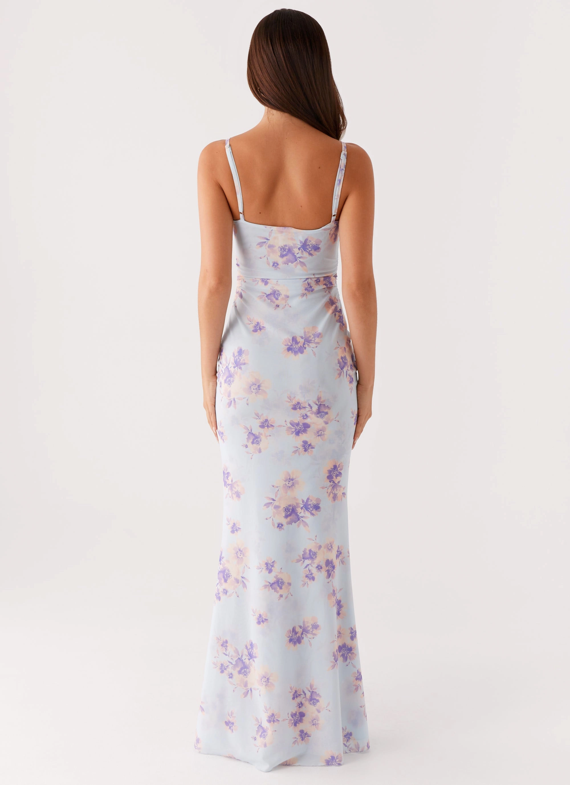 Cool Elegance Leg-Lengthening Impress Maxi Dress - Print