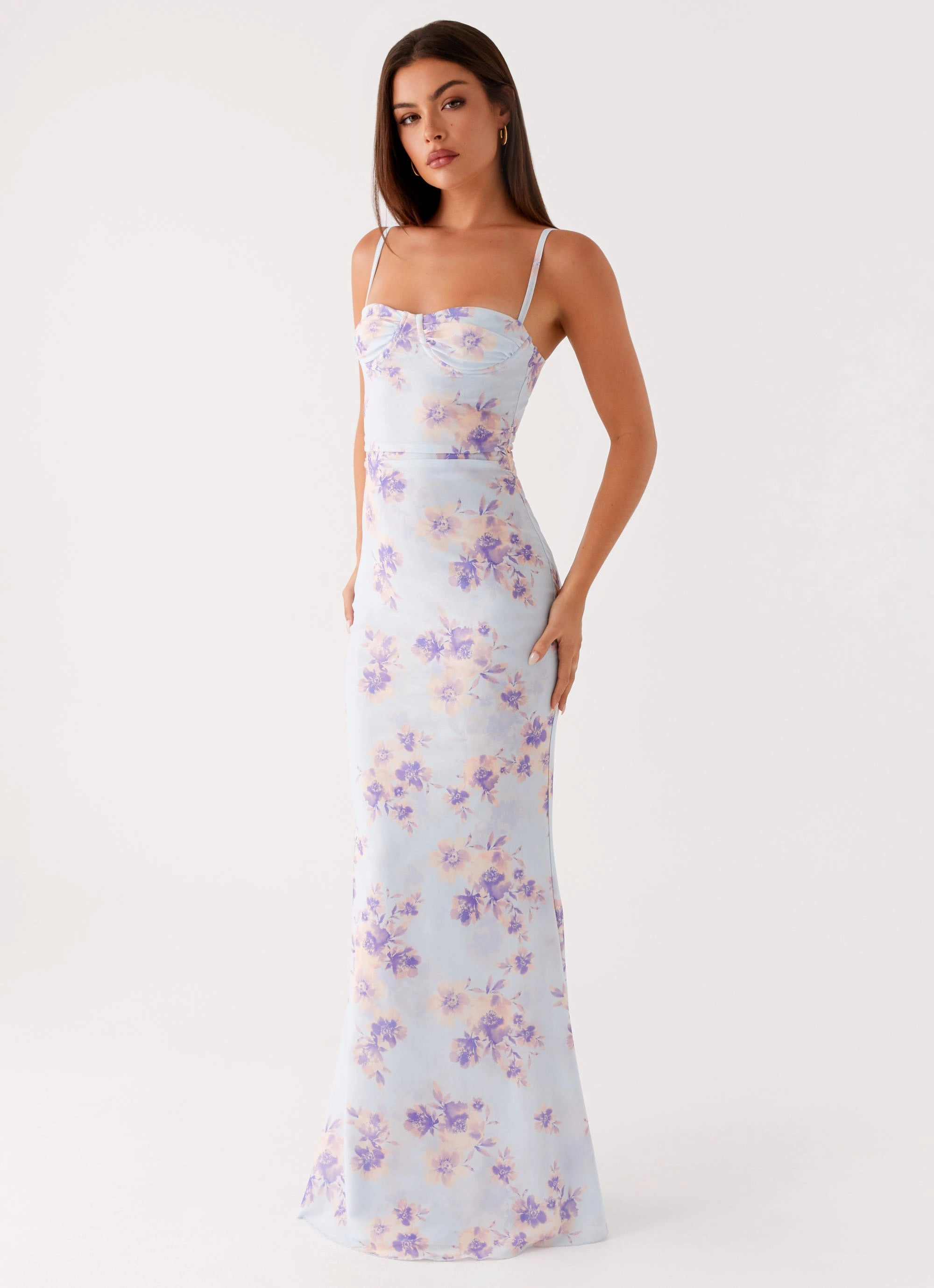 Neutral-Shade Perfect Design Impress Maxi Dress - Print