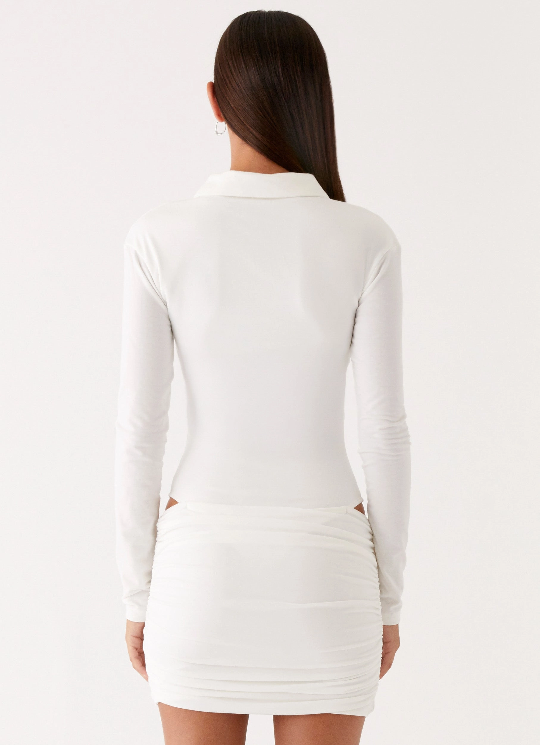 Indah Mini Dress - White Feminine Touch Chic Appeal