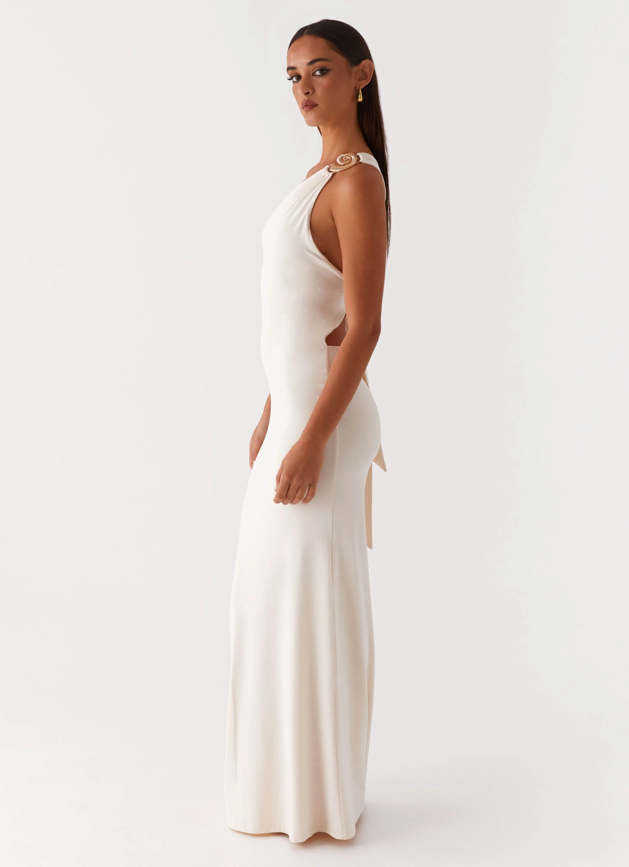 Dew Tone Comfortable Design Wear Infinity Maxi Dress - Ivory