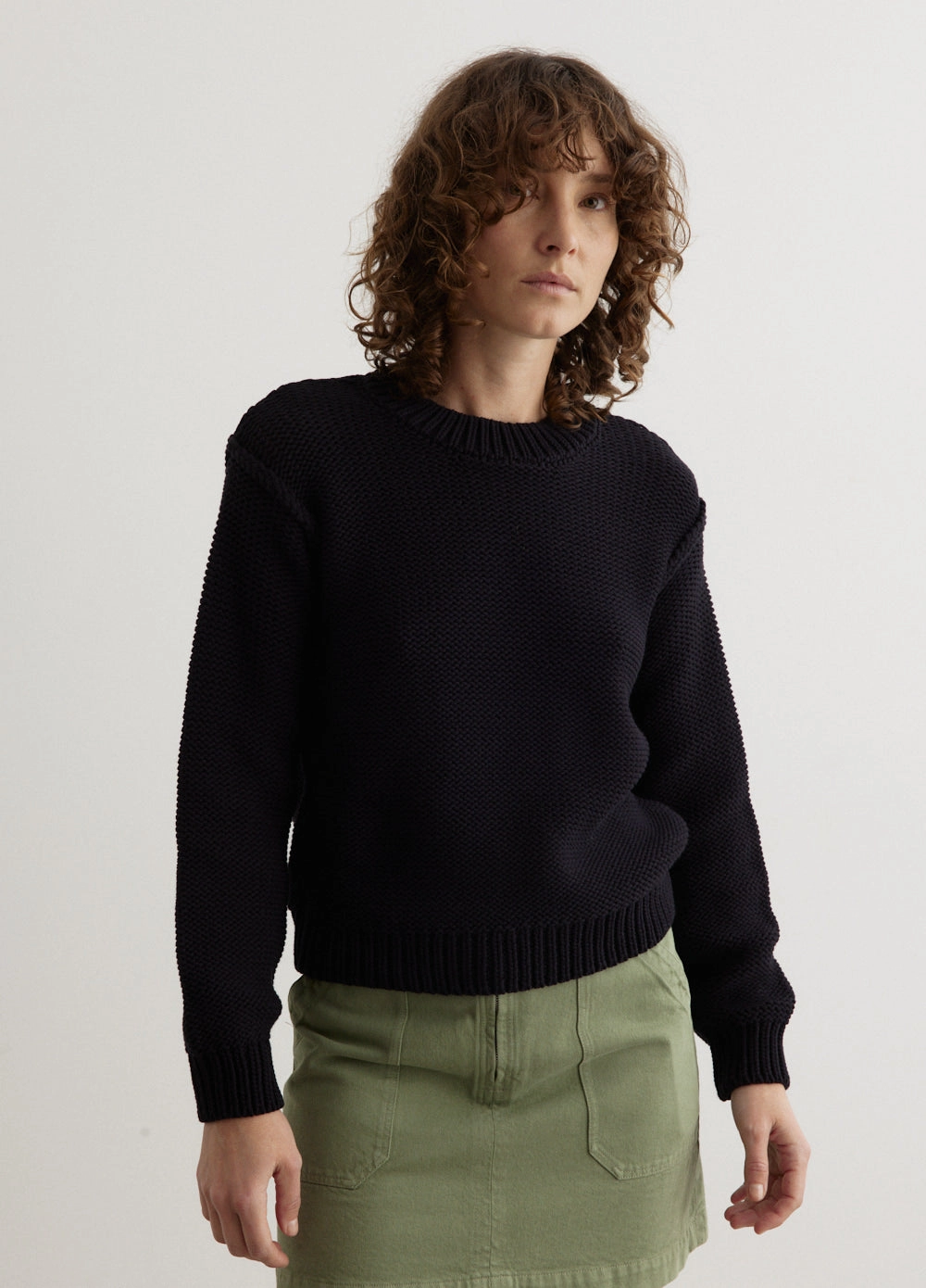 Inga Sweater Wide Hem Detail