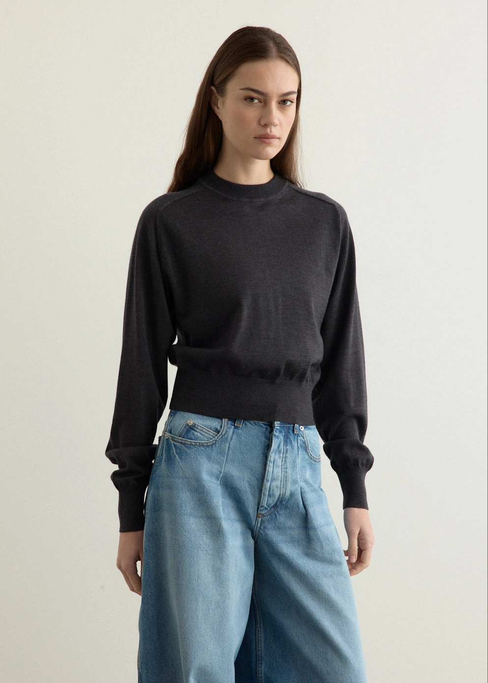 Reinforced Stress Points Waffle Knit Texture Le Sweater Brode