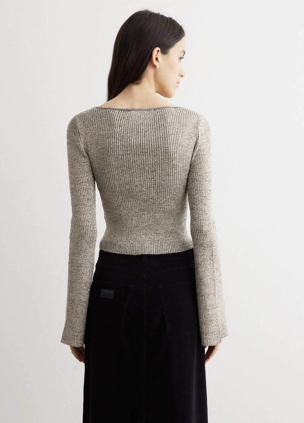 Sparkle Rib Blouse Garment Washed