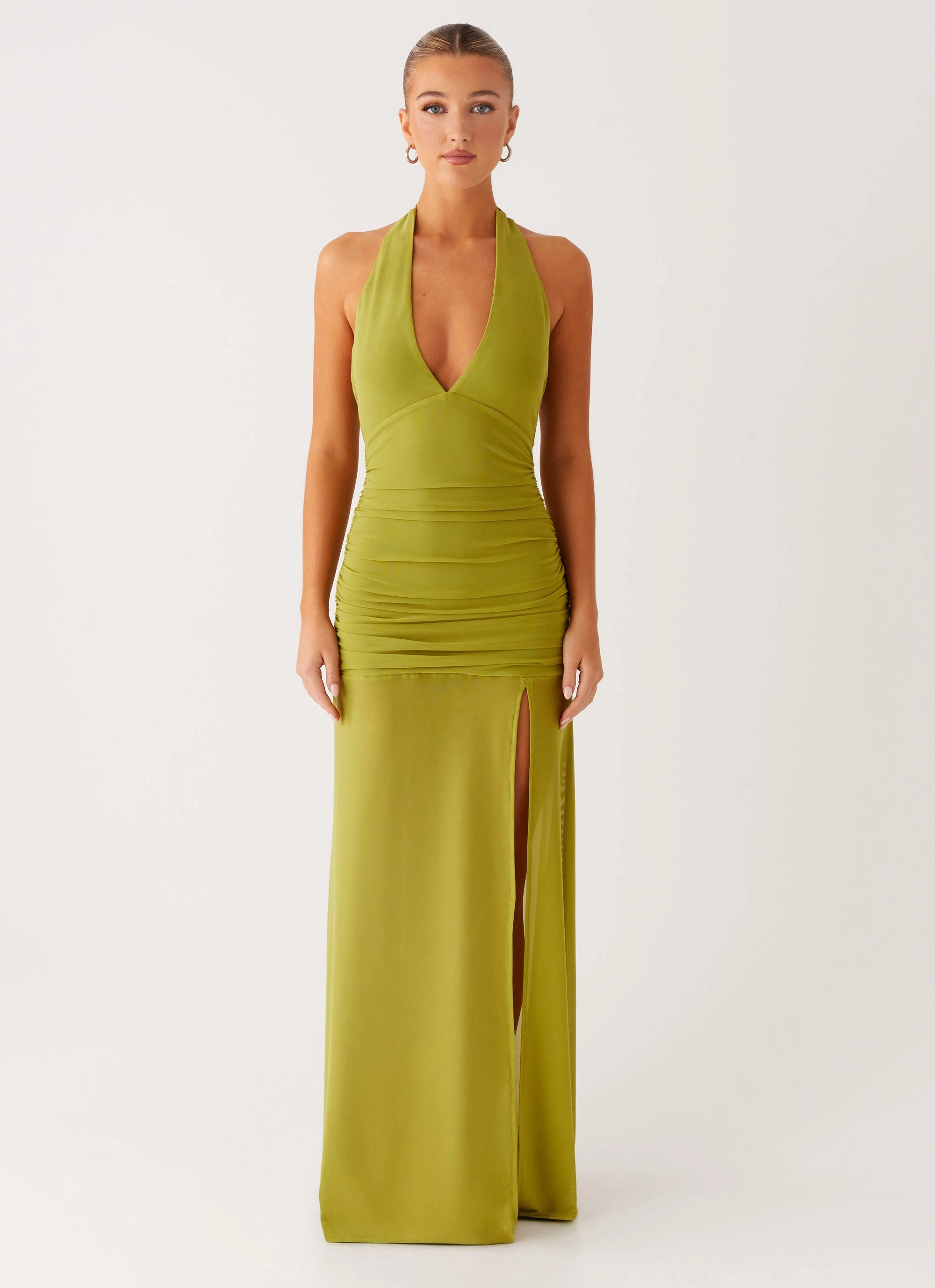 Island Muse Dress - Lime Pastel-Tone