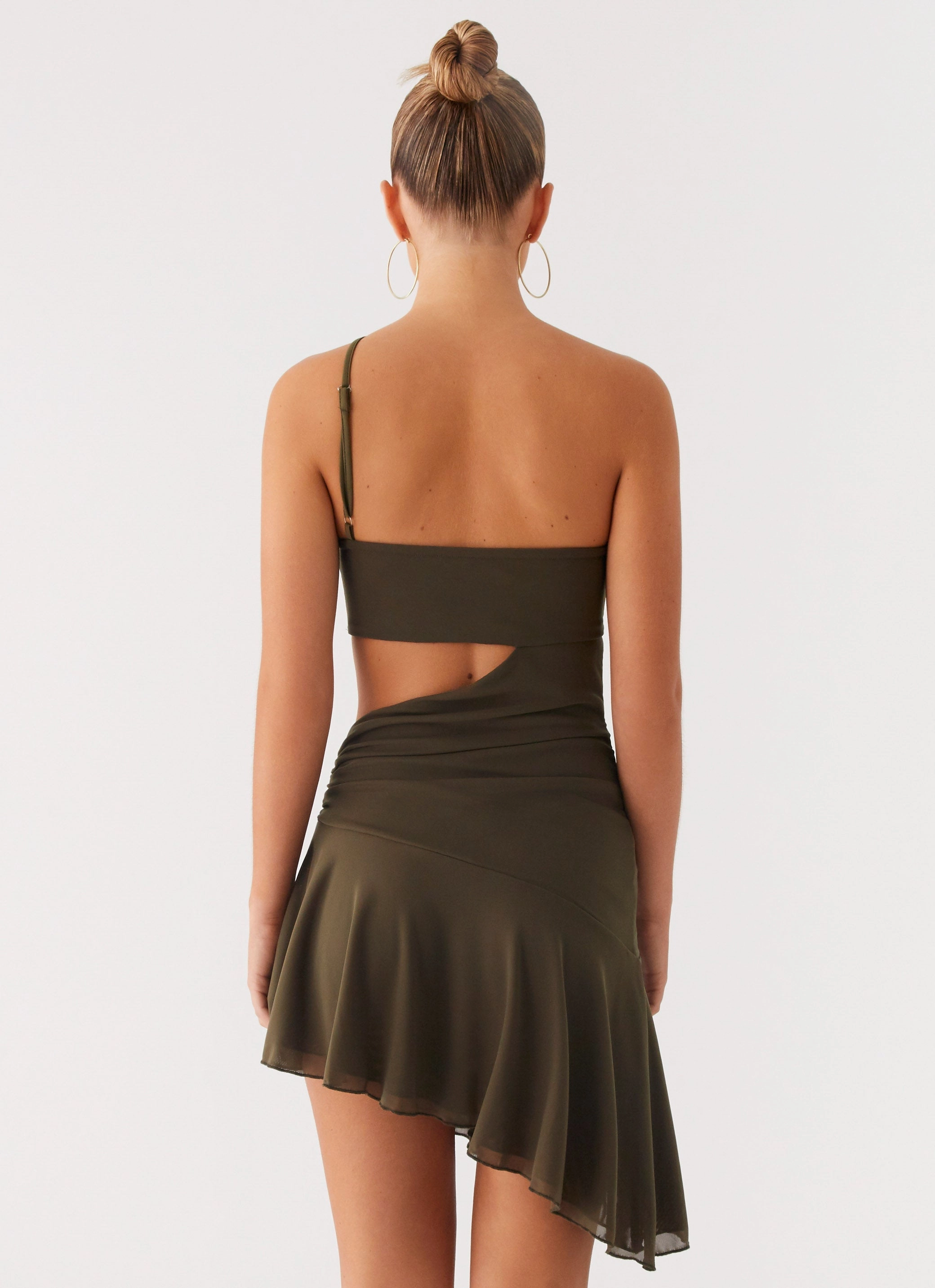 Islander Mini Dress - Khaki Urban Drape