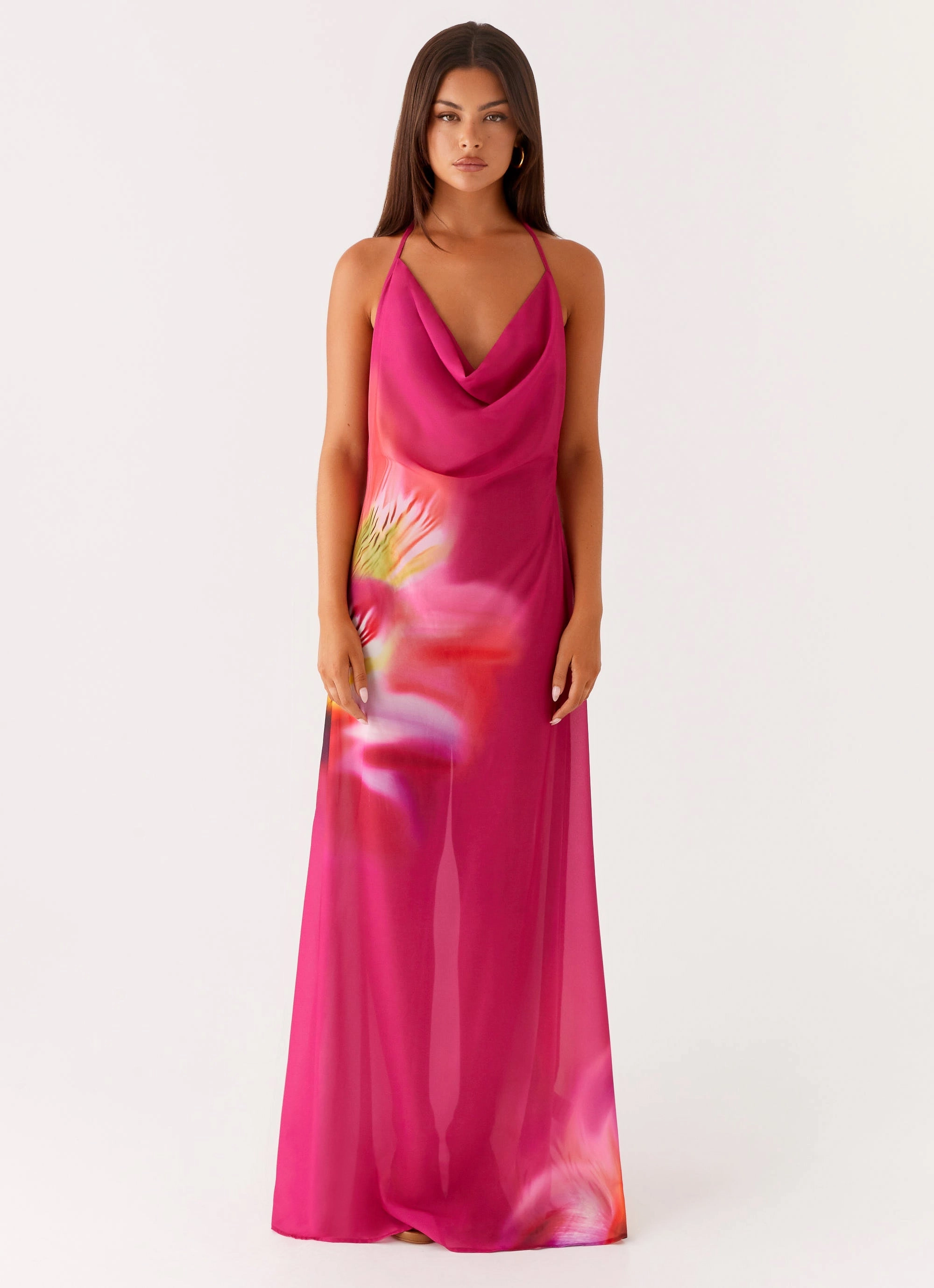 Casual Pick Fantasy Maxi Dress - Pink Tropical