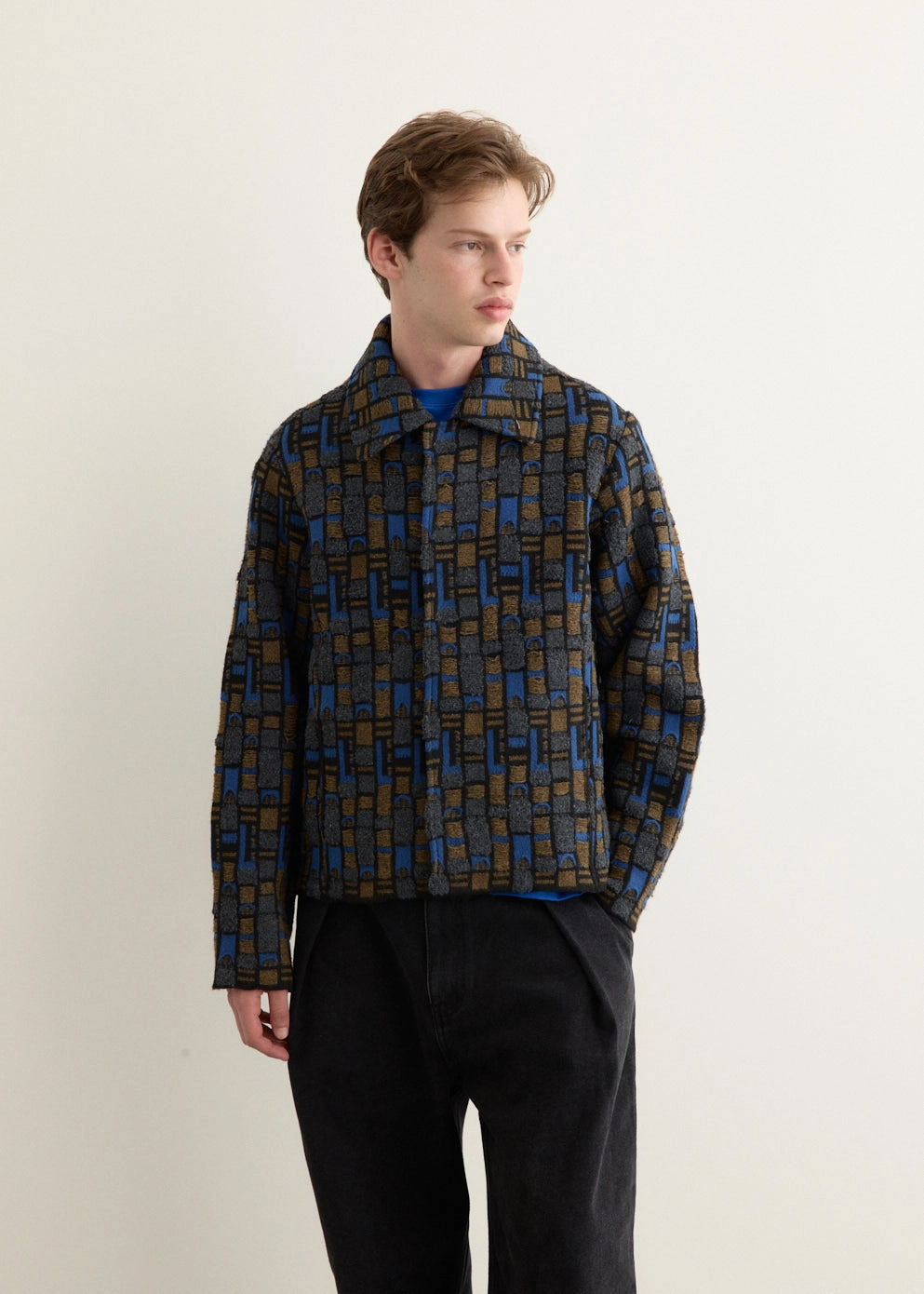 Winter Fashion Jacquard Knit Jacket