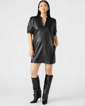 Jane Dress in Black Fluid Fabric