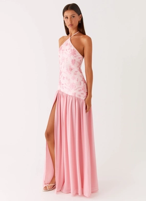 Janelle Beaded Maxi Dress - Pink Classic Line