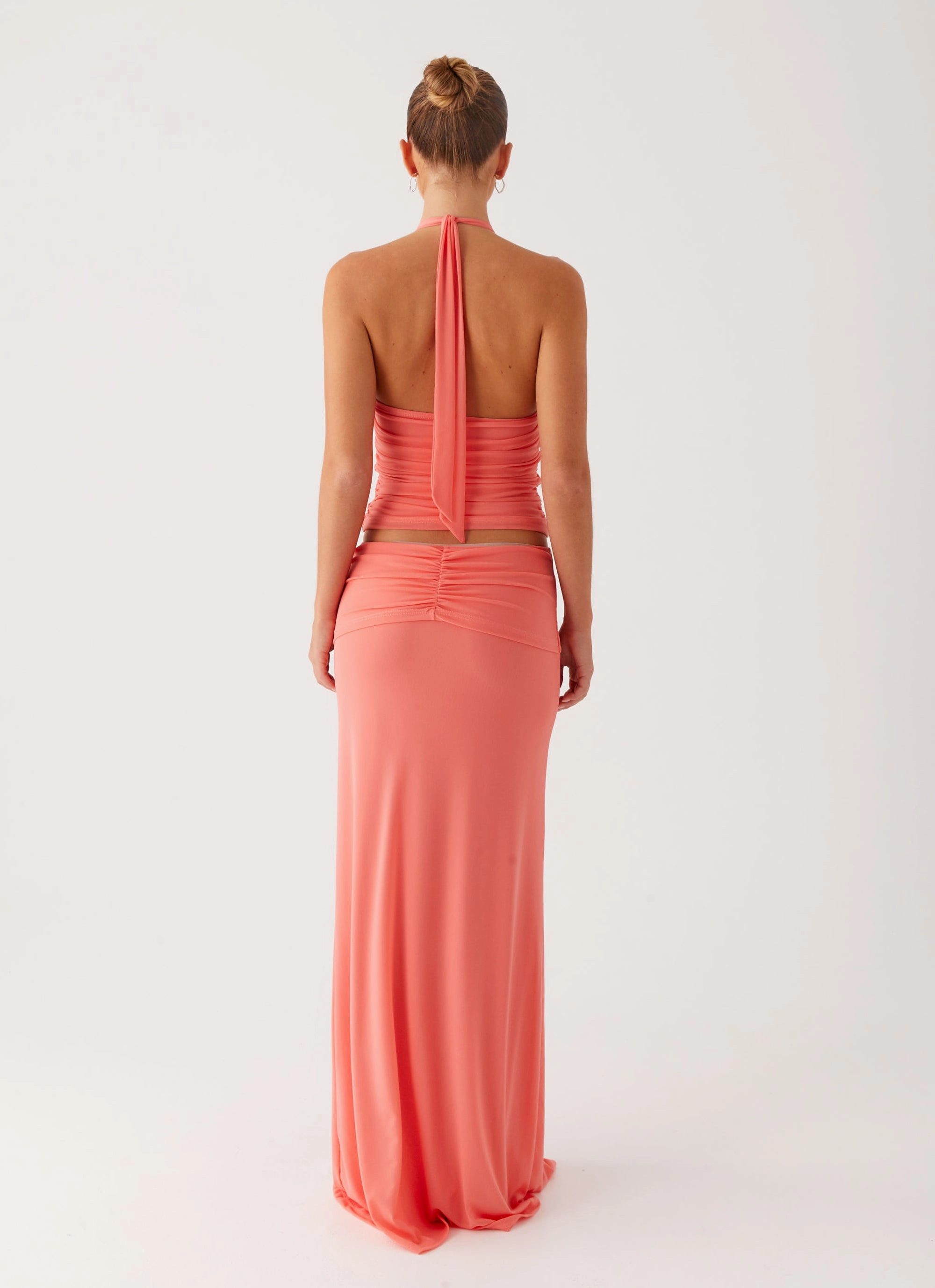 Style Innovation Designer Inspired Jayce Maxi Skirt - Salmon