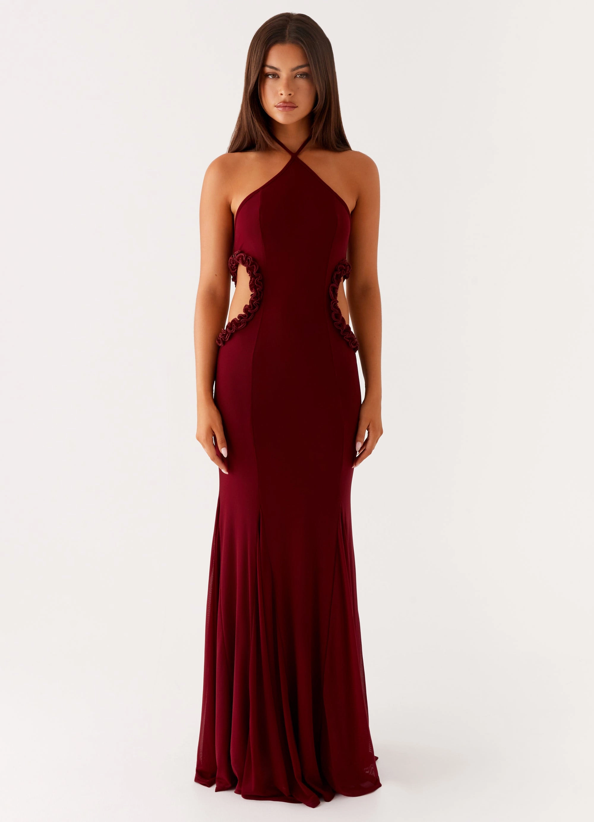 City Bright Jemima Maxi Dress - Raspberry Wine