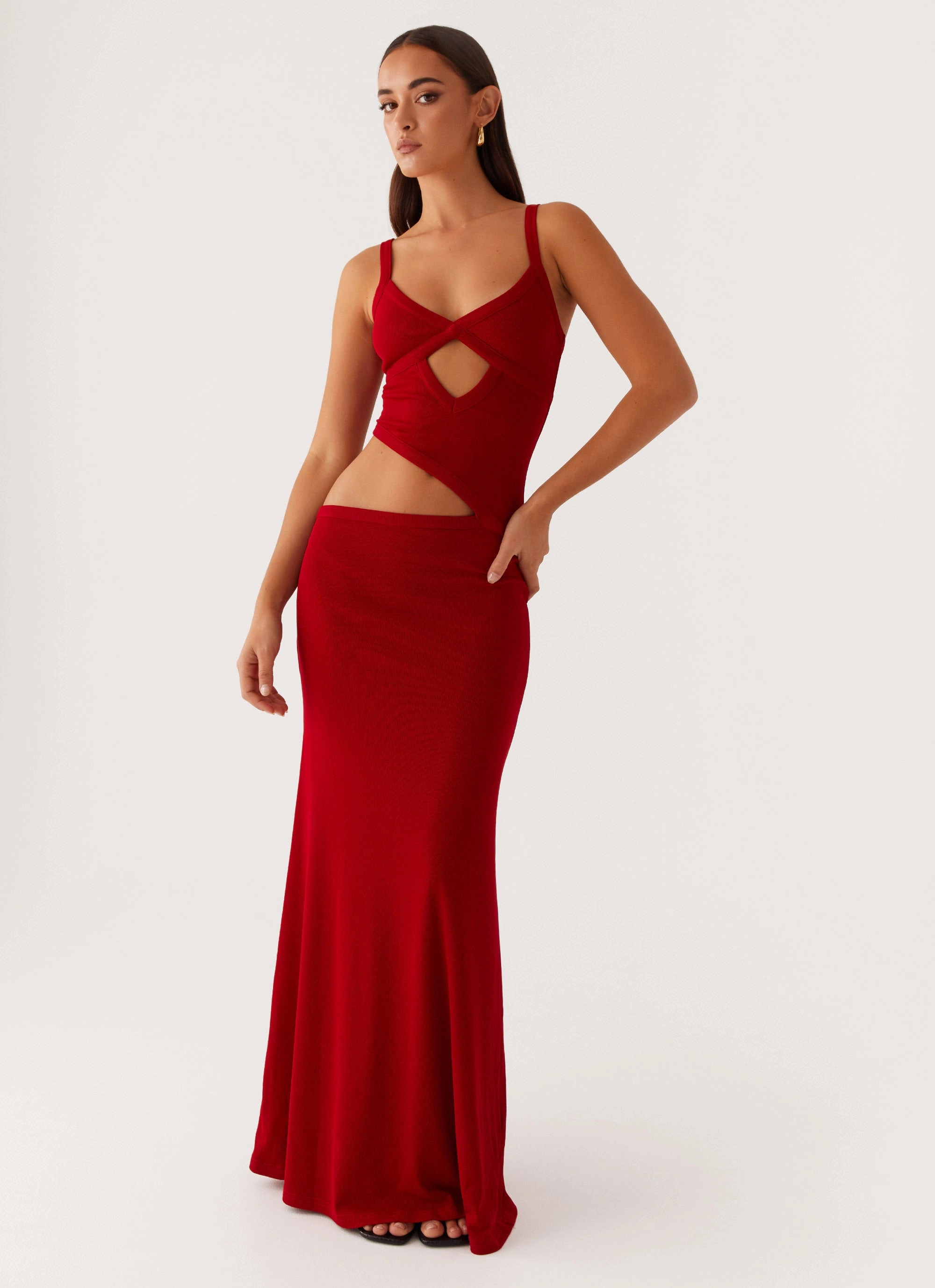 Jocelyn Maxi Dress - Red Chic Tailoring