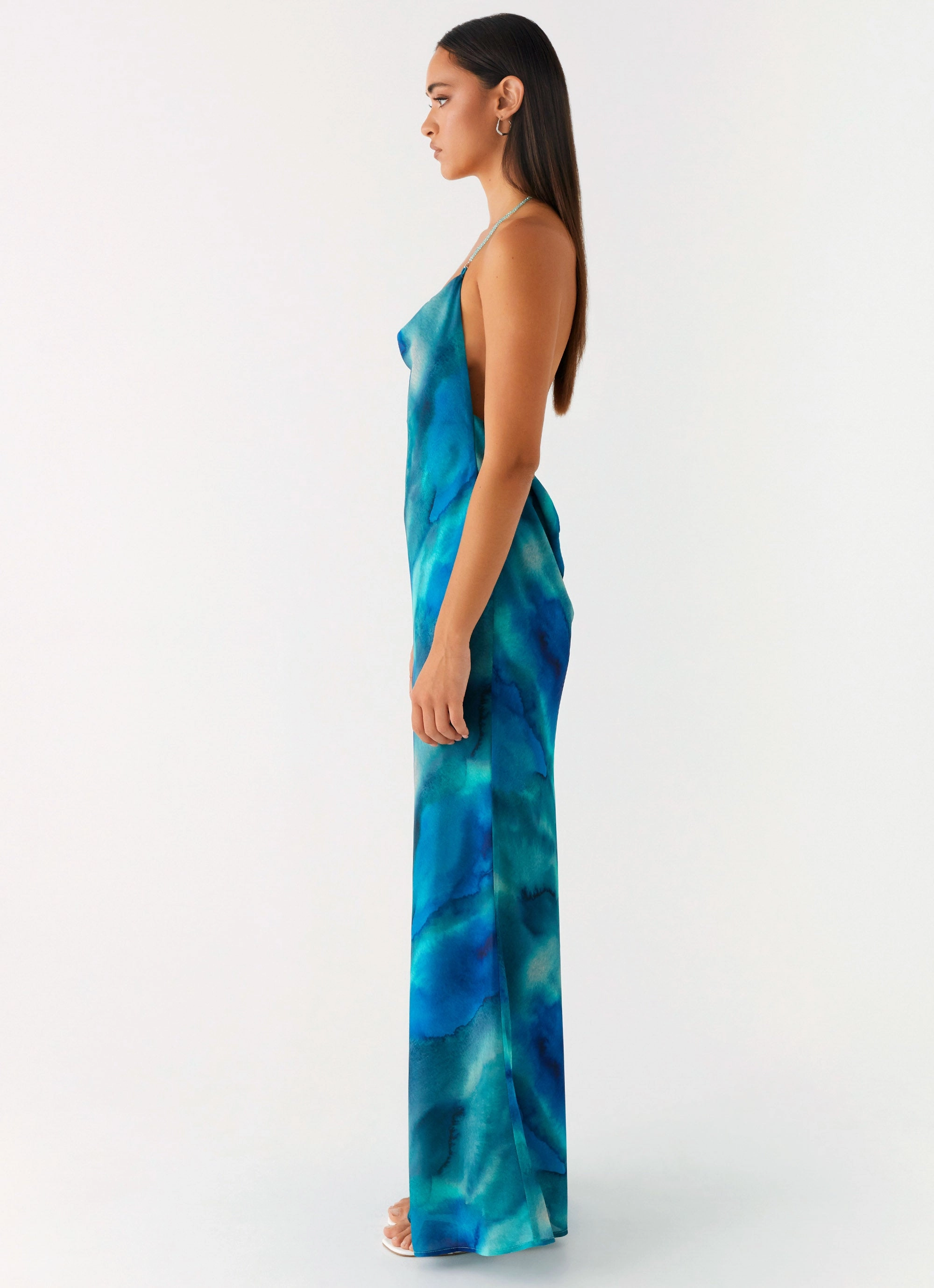 Journey Maxi Dress - Blue Tie Dye Timeless Cut