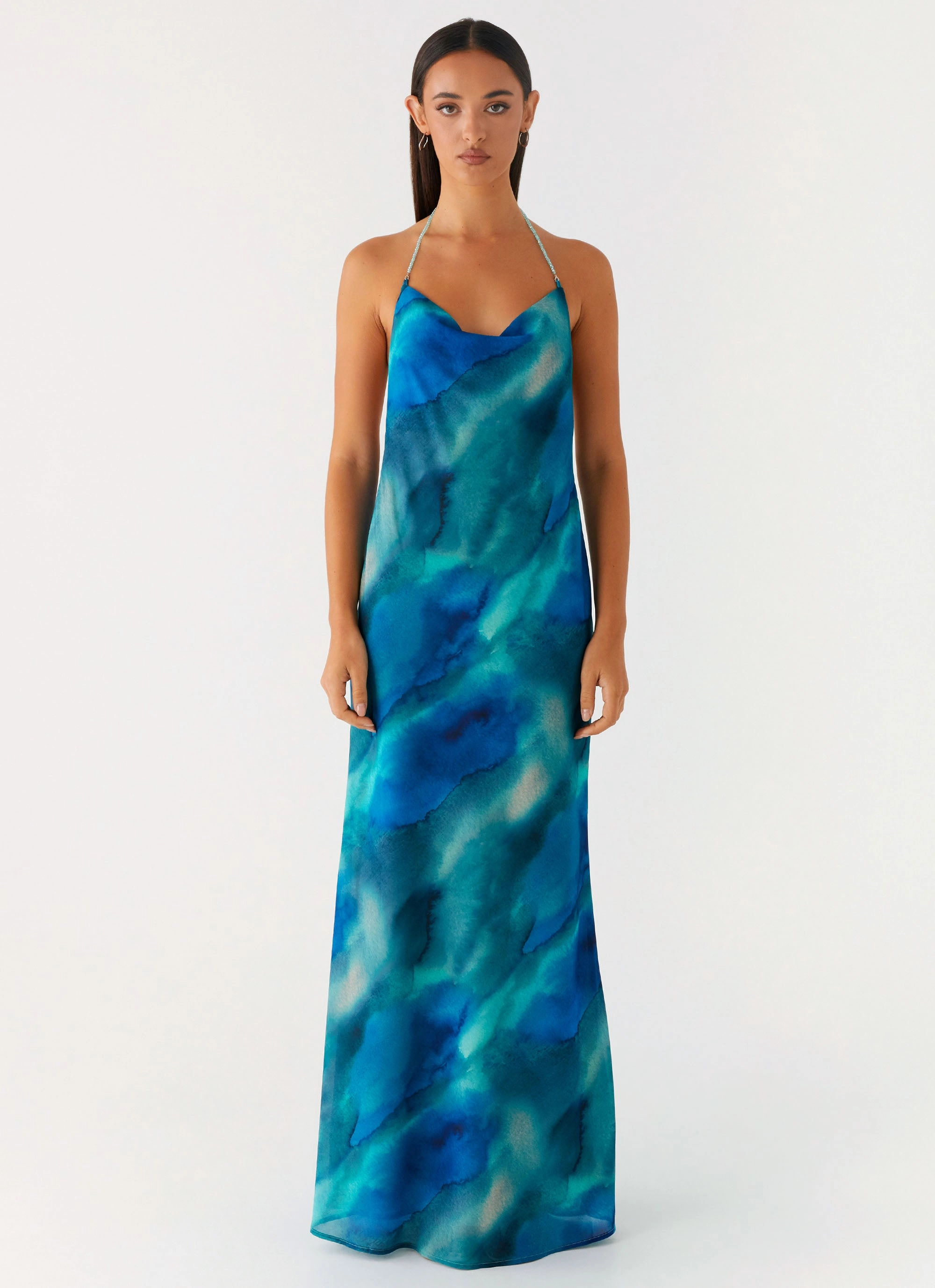 Functional Fit Journey Maxi Dress - Blue Tie Dye