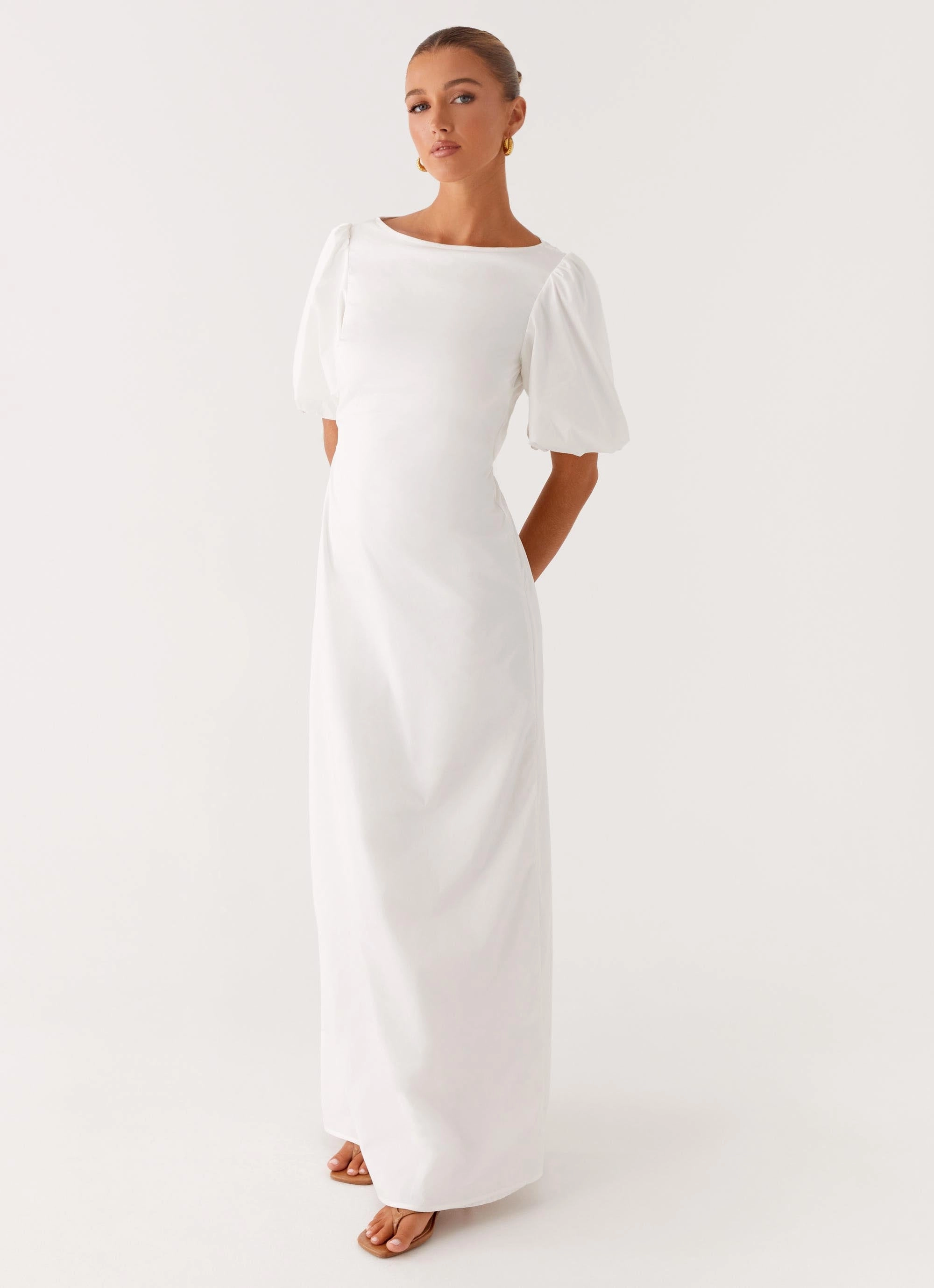 Sheer Look Judy Maxi Dress - White