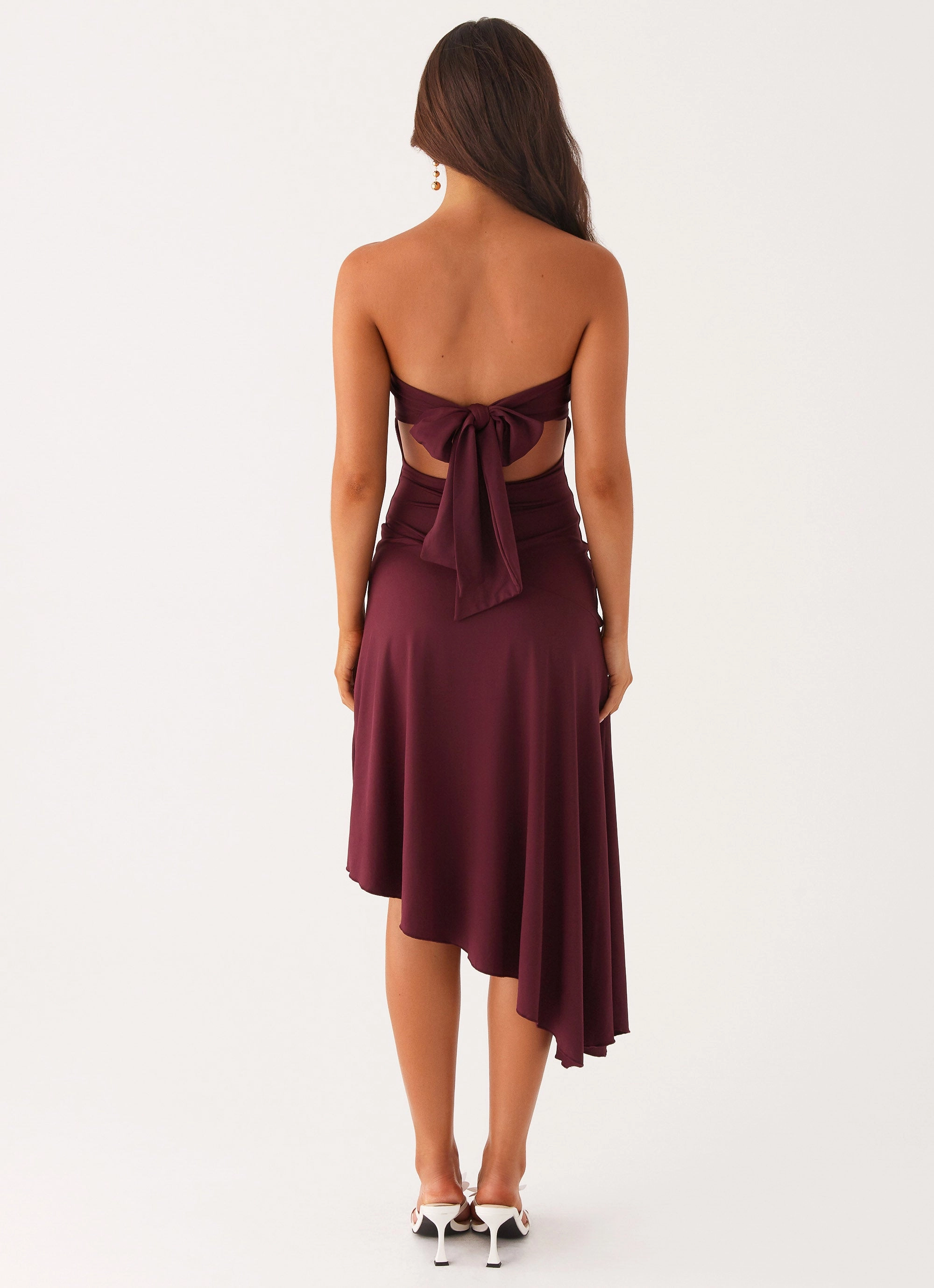 Juliana Midi Dress - Mulberry Silky Form Long Lines