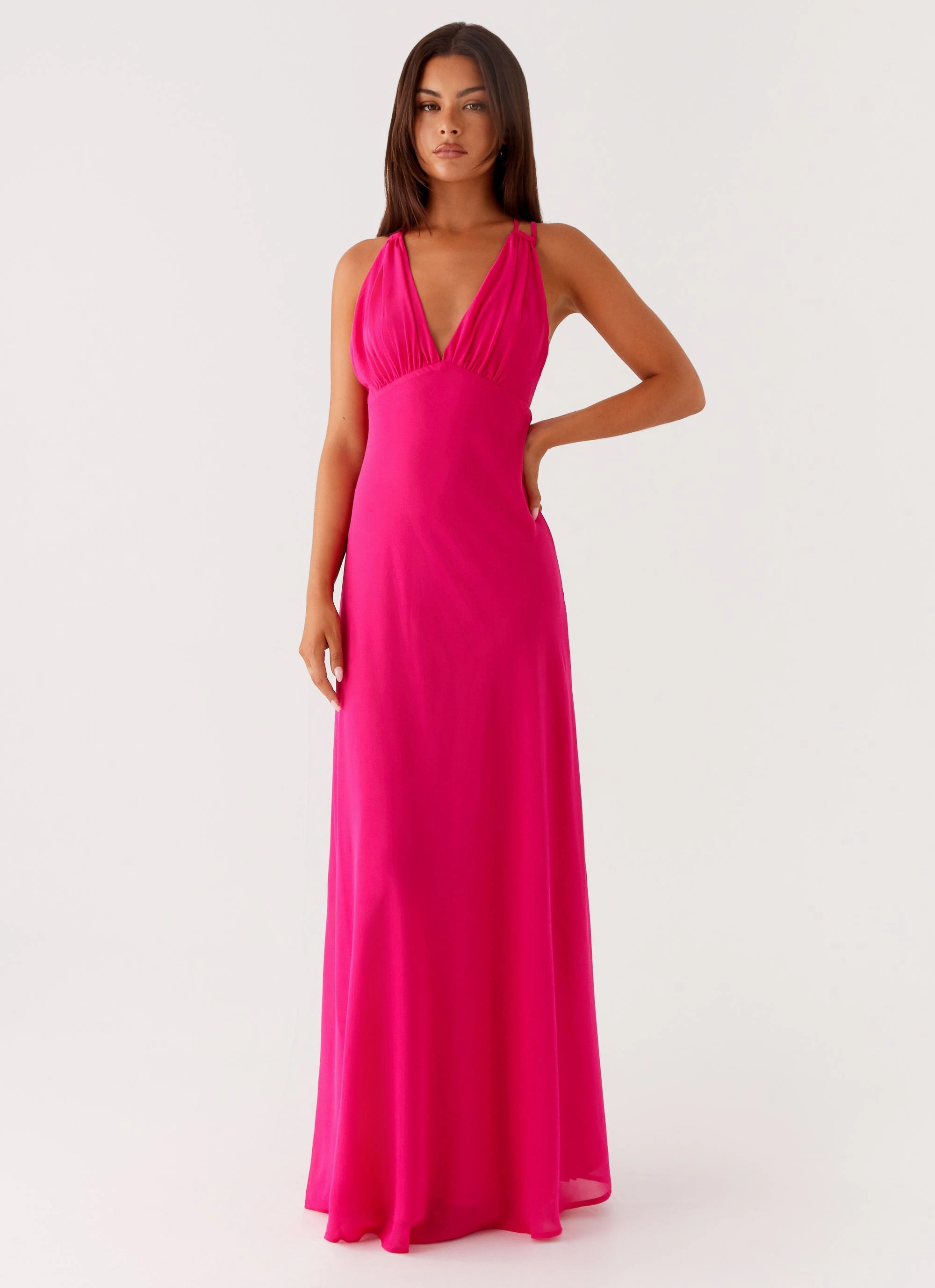 Shape Hug Kacia Maxi Dress - Fuchsia