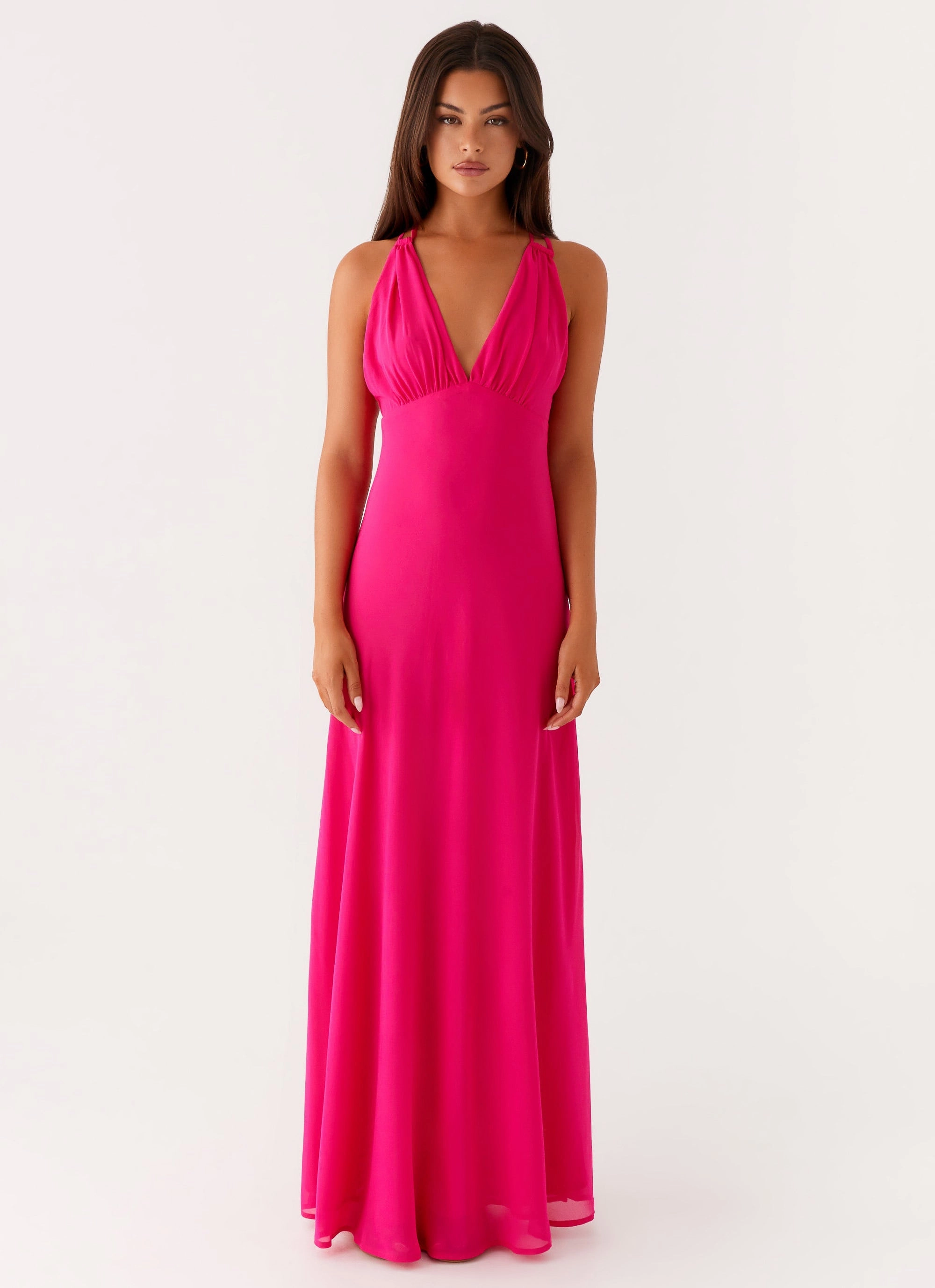 Kacia Maxi Dress - Fuchsia Social Ease