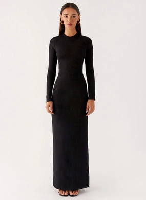Kamora Maxi Dress - Black Quiet Mood All-Day Wear