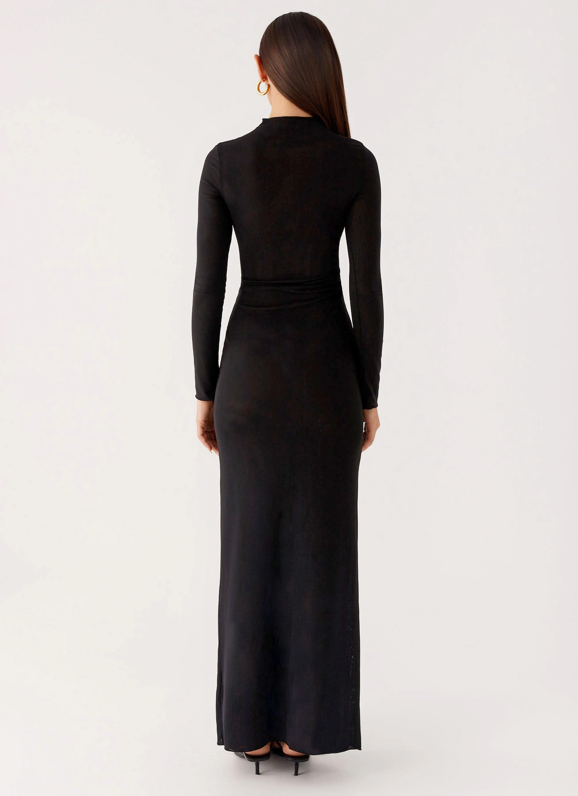 Chilly Weather Layer Kamora Maxi Dress - Black