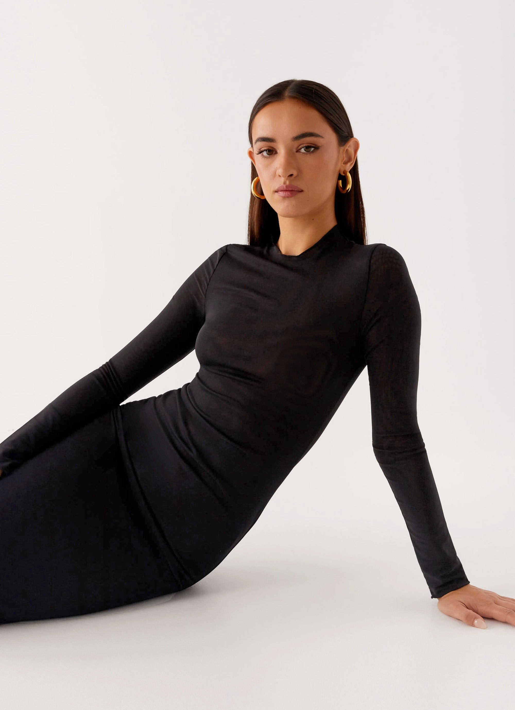 Kamora Maxi Dress - Black Work-to-Play Wear Transitional Style